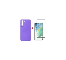 Чохол до мобільного телефона Dengos Kit for Samsung Galaxy S21 FE case + glass (Purple) (DG-KM-40)