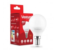 Лампочка Vestum G45 4W 3000K 220V E14 (1-VS-1208)