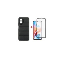 Чохол до мобільного телефона Dengos OPPO A18/A38 Case + Glass (Black) (DG-KM-70)