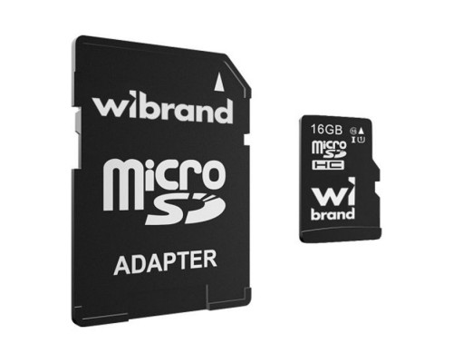 Карта пам'яті Wibrand 16GB microSD class 10 UHS-I (WICDHU1/16GB-A)