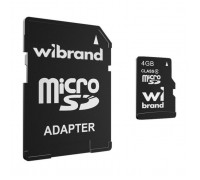 Карта пам'яті Wibrand 4GB microSD class 4 (WICDC4/4GB-A)