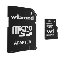 Карта пам'яті Wibrand 4GB microSD class 4 (WICDC4/4GB-A)