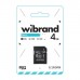 Карта пам'яті Wibrand 4GB microSD class 4 (WICDC4/4GB-A)