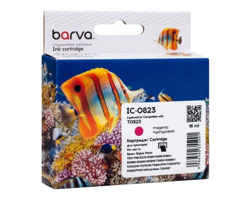 Картридж Barva Epson T0813/T0823 XL (C13T11134A10/C13T11234A10) 460ст, magenta (IC-0823)