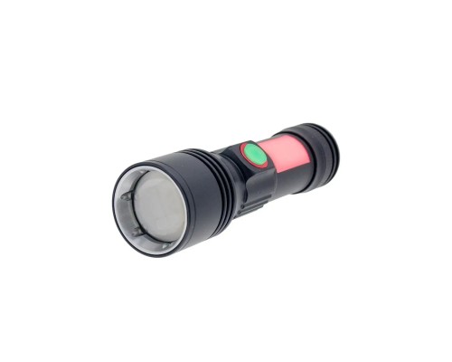 Ліхтар Quantum Adept 10W LED zoom +COB з USB+ Li-ion18650/2600mAh (QM-FL1031-18650/2600)