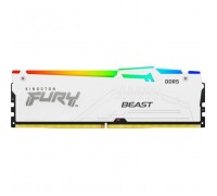 Модуль пам'яті для комп'ютера DDR5 16GB 6000 MHz Beast White RGB Kingston Fury (ex.HyperX) (KF560C30BWA-16)