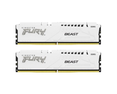 Модуль пам'яті для комп'ютера DDR5 32GB (2x16GB) 6800 MHz Beast White EXPO Kingston Fury (ex.HyperX) (KF568C34BWEK2-32)