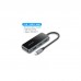 Концентратор Vention USB 3.1 Type-C to 4хUSB 3.0/PD 87W 5-in-1 Gray Mirrored Surface (TFDHB)