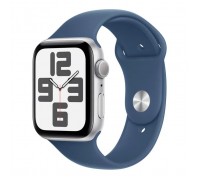 Смарт-годинник Apple Watch SE 2024 GPS 44mm Silver Aluminium Case with Denim Sport Band - S/M (MXEQ3QH/A)