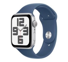 Смарт-годинник Apple Watch SE 2024 GPS 44mm Silver Aluminium Case with Denim Sport Band - S/M (MXEQ3QH/A)