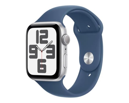 Смарт-годинник Apple Watch SE 2024 GPS 44mm Silver Aluminium Case with Denim Sport Band - S/M (MXEQ3QH/A)