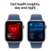 Смарт-годинник Apple Watch SE 2024 GPS 44mm Silver Aluminium Case with Denim Sport Band - S/M (MXEQ3QH/A)
