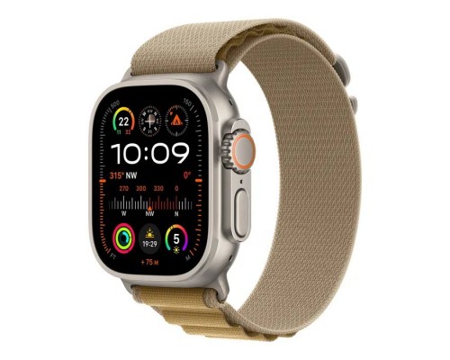 Смарт-годинник Apple Watch Ultra 2 2024 GPS + Cellular 49mm Natural Titanium Case with Tan Alpine Loop - Medium (MX4F3UL/A)