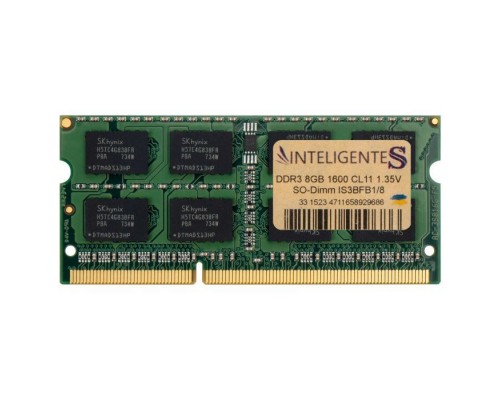 Модуль пам'яті для ноутбука SoDIMM DDR3L 8GB 1600 MHz INTELIGENTES (IS3BFB1/8)