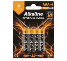Батарейка AAA LR03 Alkaline 4pcs Blister Vinga (VJABAAA4)