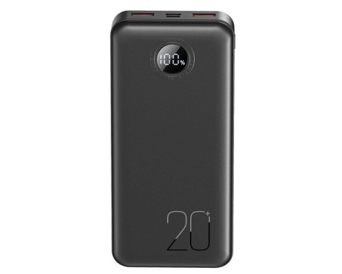 Батарея універсальна XO 20000mAh, PD/20W, QC/22.5W, black (PR239_Black)