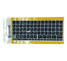 Наклейка на клавіатуру BestKey непрозора чорна, 76, синій (BKU13BLU/013)