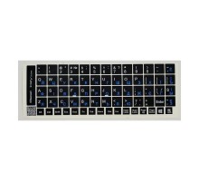 Наклейка на клавіатуру BestKey непрозора чорна, 68, синій (BK13BLU/023)