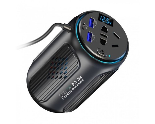 Автомобільний інвертор 12V/220V Force1 150W, PD20W Aspiring (FC.150)