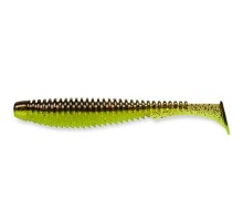 Силікон рибальський FishUP U-Shad 3" 203 - Green Pumpkin/Flo Chartreuse (9шт/уп) (1864.15.14)