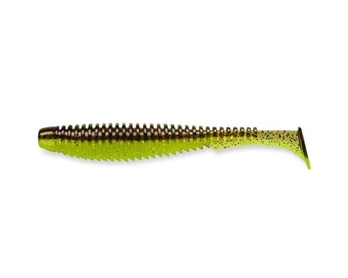 Силікон рибальський FishUP U-Shad 3" 203 - Green Pumpkin/Flo Chartreuse (9шт/уп) (1864.15.14)