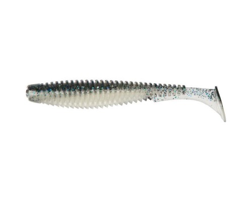 Силікон рибальський FishUP U-Shad 4" 201 - Bluegill/Pearl (8шт/уп) (1864.11.18)