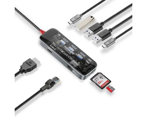 Концентратор Promate USB Hub 9 ports transhub-go (transhub-go)