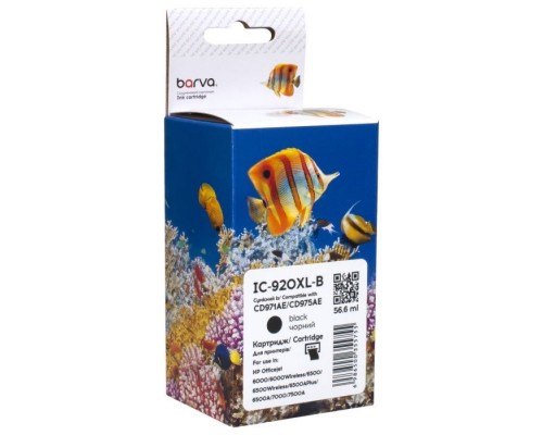 Картридж Barva HP 920XL (CD971AE/CD975AE) 1800 c, Black (IC-920XL-B)
