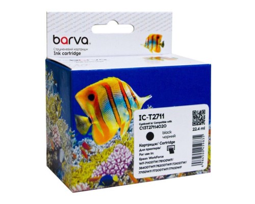Картридж Barva Epson T2711 27XL (C13T27114020) 1100 c, Black (IC-T2711)