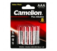 Батарейка Camelion AAA LR03 Plus Alkaline * (5+3) (LR03-BP5+3)