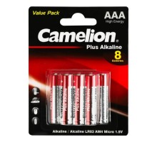 Батарейка Camelion AAA LR03 Plus Alkaline * (5+3) (LR03-BP5+3)