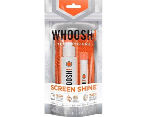 Спрей для очищення Whoosh! Screen Shine DUO 100+8ml, microfiber 14x14cm (1FG108ENFR)