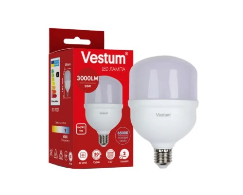 Лампочка Vestum LED T100 30W 6500K 220V E27 (1-VS-1608)