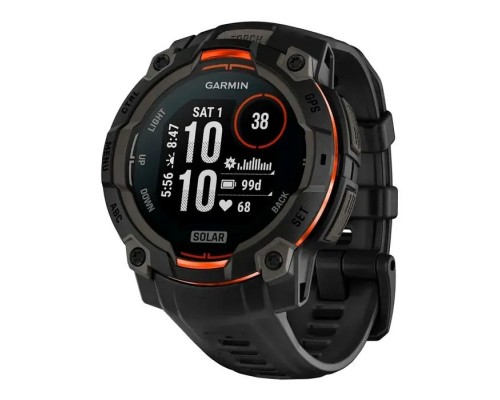 Смарт-годинник Garmin Instinct 3, 45mm, Solar, Black Bezel with Black Band, GPS (010-02934-00)