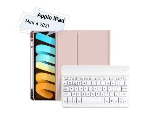 Чохол до планшета BeCover with keyboard Apple iPad Mini 6 2021 Pink (712990)