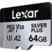Карта пам'яті Lexar 64GB microSDXC class 10 UHS-I U3 V30 A2 Professional Silver (LMSSIPL064G-BNANG)