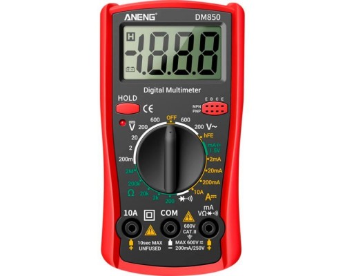 Цифровий мультиметр ANENG DM850, V, A, R, функція hFE (AN-DM850)