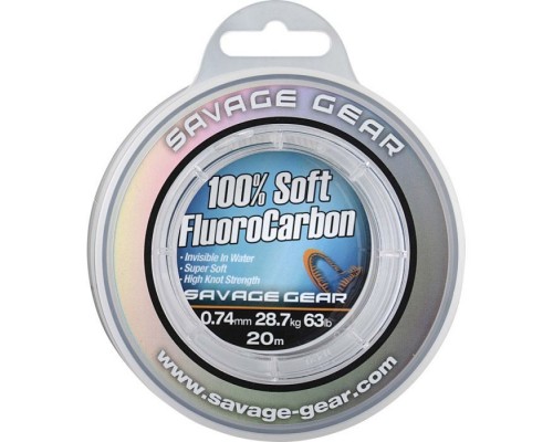 Флюорокарбон Savage Gear Soft Fluorocarbon 15m 0.81mm 33.0kg Clear (1854.22.37)