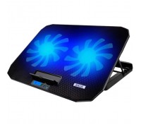 Підставка до ноутбука IceCoorel 10-18", 2*125mm 1400 RPM, 2*USB, 360x260x32 mm, Black (N106)
