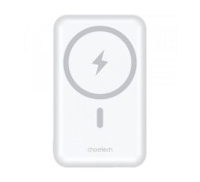 Батарея універсальна Choetech Magnetic Wireless 10000mAh 20W, PD,QC/3.0, USB-A, USB-C, White (B663-ACWH)