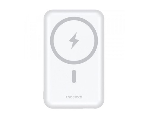 Батарея універсальна Choetech Magnetic Wireless 10000mAh 20W, PD,QC/3.0, USB-A, USB-C, White (B663-ACWH)
