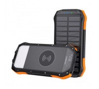 Батарея універсальна Choetech Wireless 20000mAh 20W, PD, QC/3.0, solar panel, Qi-5W, Black-Orange (B657-OR)