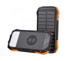 Батарея універсальна Choetech Wireless 20000mAh 20W, PD, QC/3.0, solar panel, Qi-5W, Black-Orange (B657-OR)