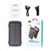 Батарея універсальна Choetech Wireless 20000mAh 20W, PD, QC/3.0, solar panel, Qi-5W, Black-Orange (B657-OR)