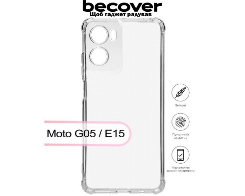 Чохол до мобільного телефона BeCover Anti-Shock Motorola Moto G05 / E15 Clear (713470)