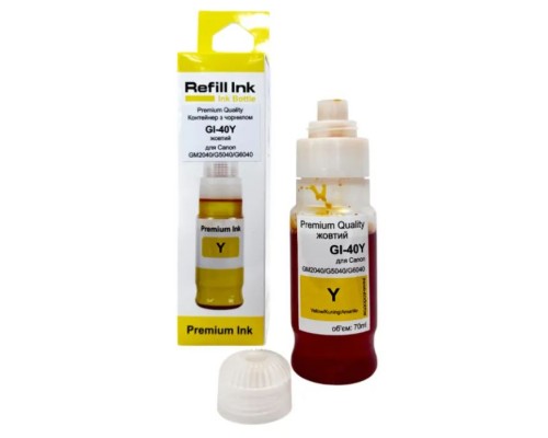 Чорнило Premium Quality Canon GI-40Y, 70ml, yelllow (70264918)