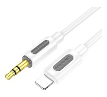 Кабель мультимедійний Lightning to 3.5mm M 1.0m silicone white BOROFONE (6941991114403)