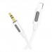 Кабель мультимедійний Lightning to 3.5mm M 1.0m silicone white BOROFONE (6941991114403)