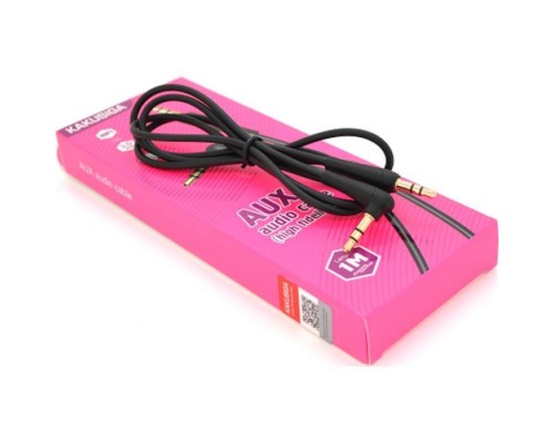 Кабель мультимедійний 3.5mm M to 3.5mm M 1.0m black iKAKU (YT-AUXGJ(M)/(M)-KSC-521-B)
