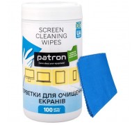 Серветки Patron for TFT/PDA/LCD 100pcs F3-059 + microfiber 20х20cm (CS-PN-BUNDL-5)